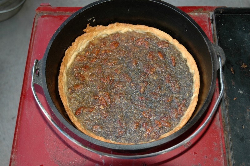 Dutch Oven Pecan Pie
